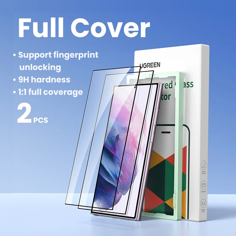UGREEN para Samsung Galaxy S24 Ultra película protectora de pantalla de vidrio para Samsung S24 S25 Ultra película protectora HD protectores