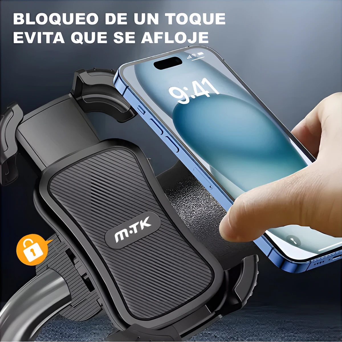 Soporte Celular Bicicleta, Soporte Movil Moto Universal 360 ° Rotación Anti Vibración Porta Telefono Motocicleta Montaña Soporte