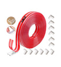 Kit Protector De 12 Pzs Esquinas Bebe Seguridad Lab.G Banda 6m Roja