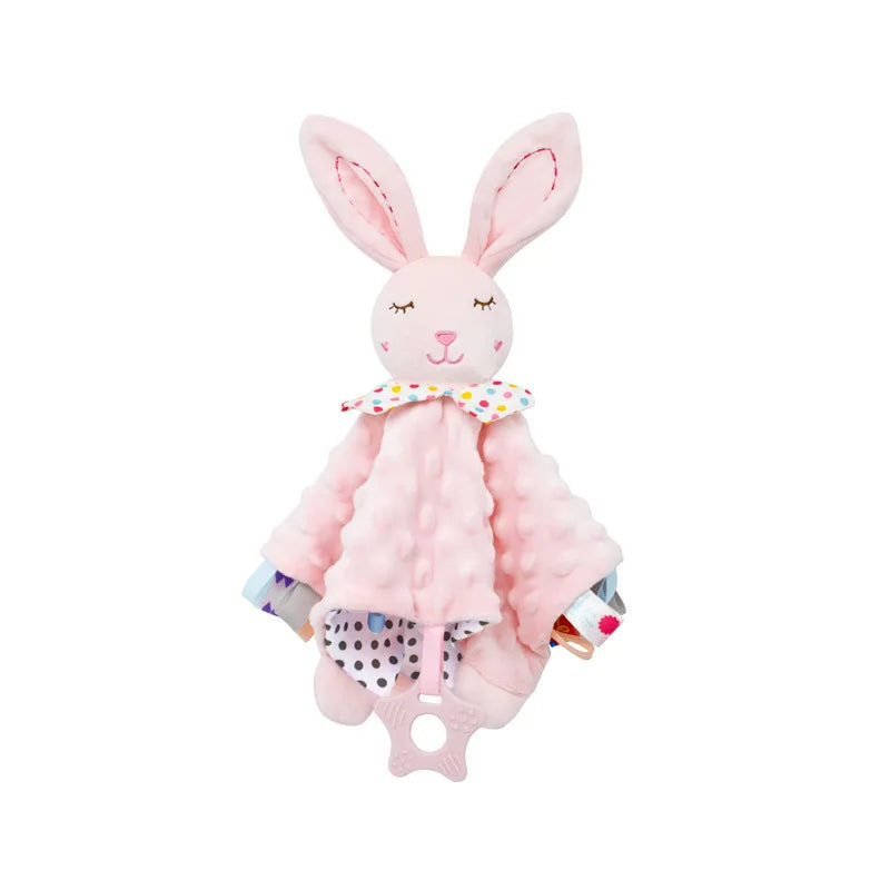 Manta de seguridad para bebé, elefante con etiquetas, sonajeros mordedores, manta suave móvil, juguete acogedor, Animal relleno para bebés, regalo para recién nacidos