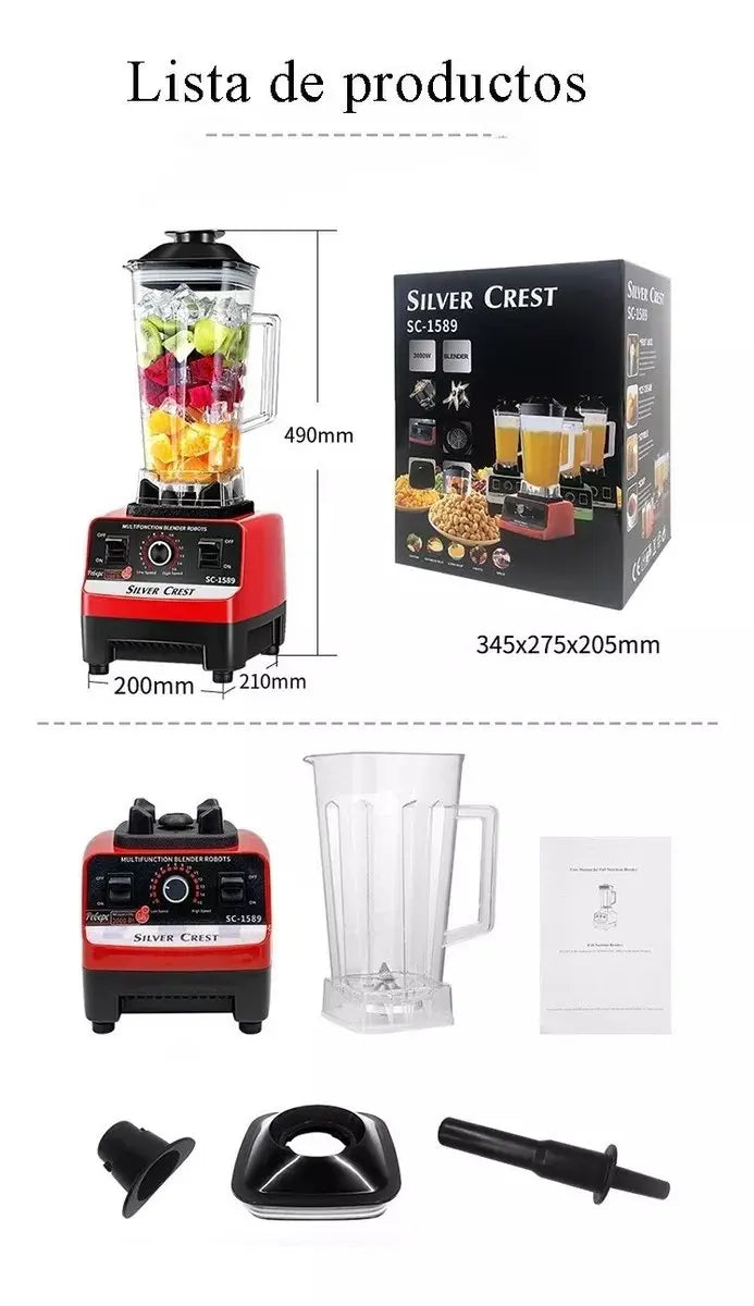 Licuadora Industrial Lagom Professional Blender 2L Con Vaso De Abs Frappe Antiderrame Irrompible