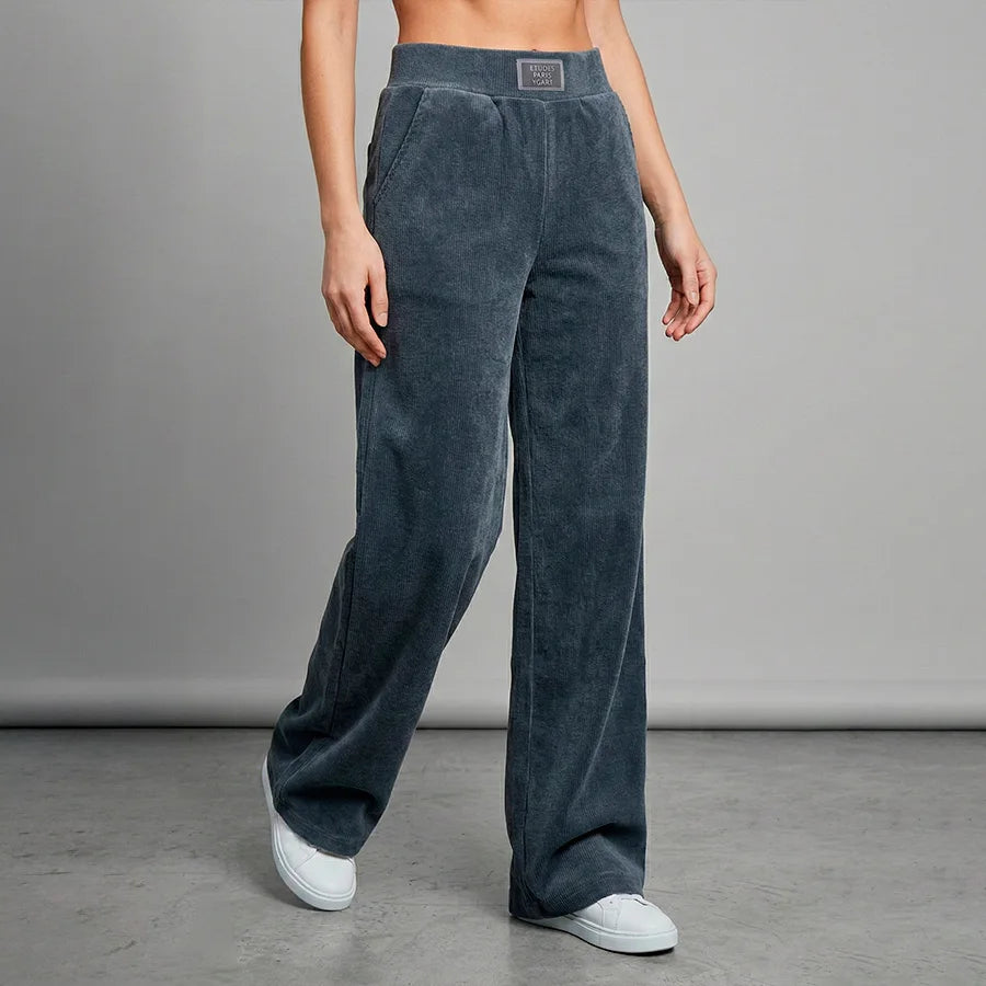 Pantalón Wide Leg de Pana para Dama - Estilo Urbano, Confort y Textura Premium