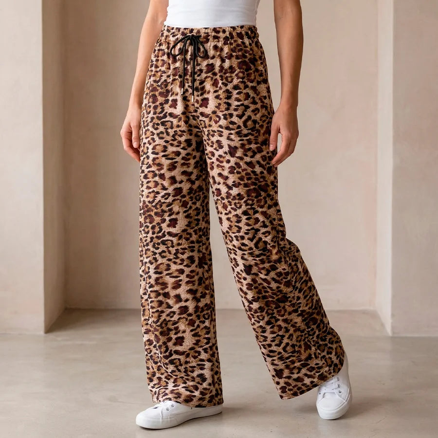 Pantalón Wide Leg Comfort con Ajuste de Agujetas
