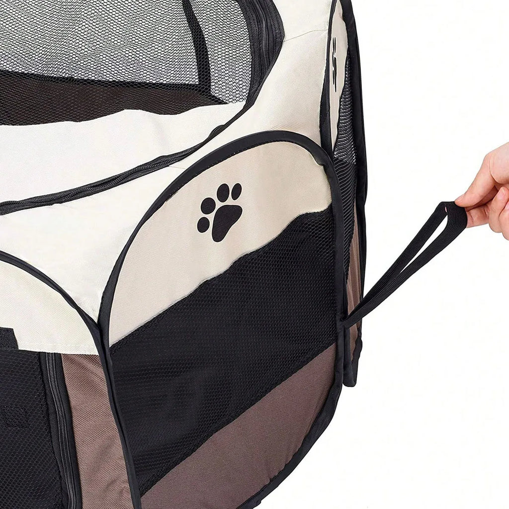 Plegable Duradero Y Portátil Lona De Oxford Valla De La Sala De Partos Para Mascotas Nido De Gato De Jaula De Perro Octogonal