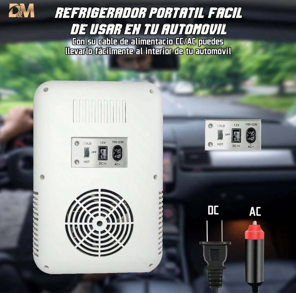 Mini Refrigerador Portátil para Cuidado de la Piel con Espejo y Luz LED Regulable, Nevera Compacta para Cosméticos, Bebidas y Leche Materna, Ideal para Hogar, Oficina, Viajes y Camping.