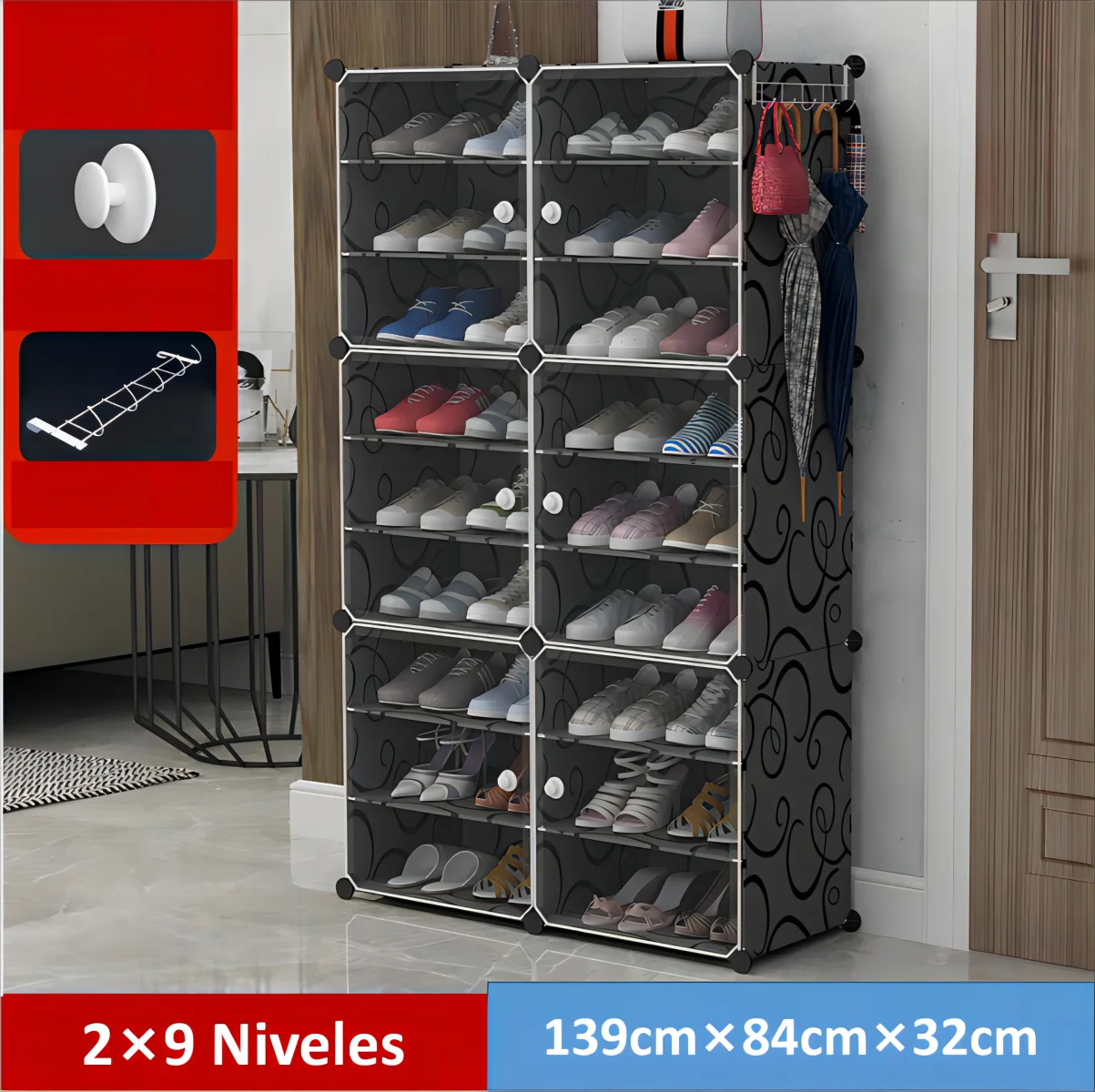Zapatero Armable Mueble Moderno Cajas Organizadores Estante Económico