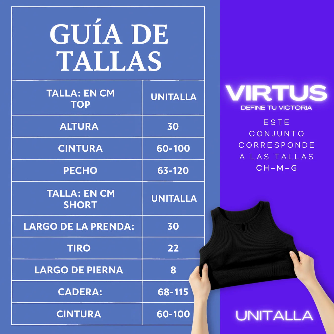 Conjunto Deportivo Virtus para dama 2 piezas