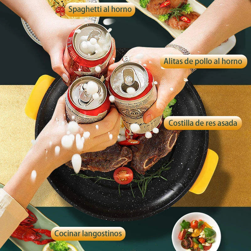 Electric Stainless Steel BBQ Plate Portable Multifunctional Oven for Outdoor Use Durable & Easy-Cleaning