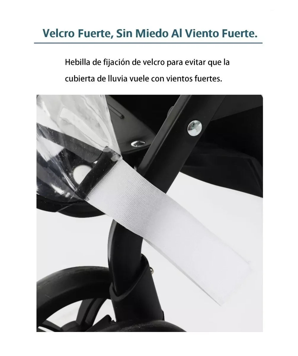Cubierta protectora para carreola, Transparente