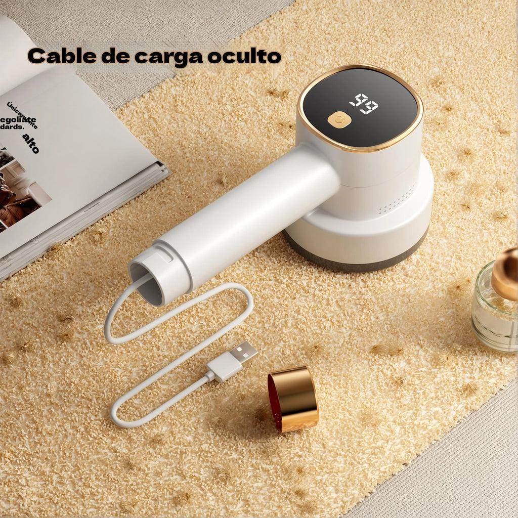 Recortador de pelusas eléctrico recargable para tejidos: portátil y fácil de limpiar, ideal para el hogar o el apartamento. Incluye indicador (regalo perfecto para Navidad).