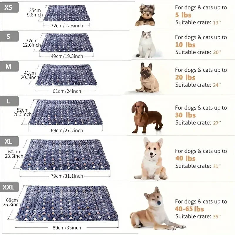 Estera para mascotas, cama para perros y gatos, estera gruesa para dormir, manta para perros, estera para cachorros, gatitos, cama para perros pequeños y grandes, alfombra para mascotas