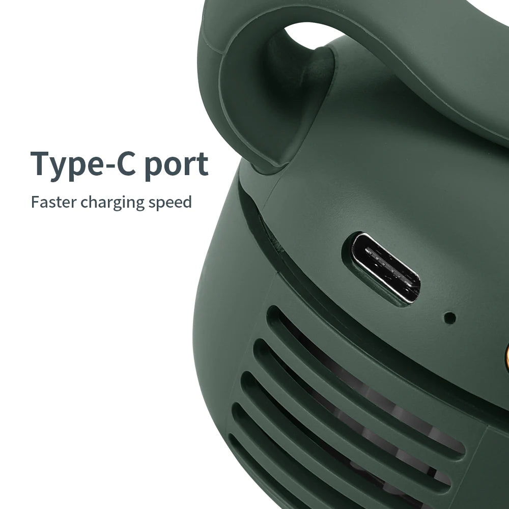 Nuevo ventilador portátil mini para exteriores, ajustable a 3 velocidades, pequeño, con clip, sin aspas, eléctrico, para cintura o camisa, ideal para deportes al aire libre y gimnasio.