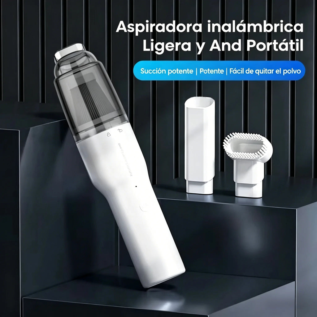 Aspiradora de Mano Inalámbrica Potente 6000Pa, Mini Aspiradora Portátil Recargable USB para Coche y Hogar, Aspirador Automático Ligero de Alta Potencia para Polvo y Escombros.