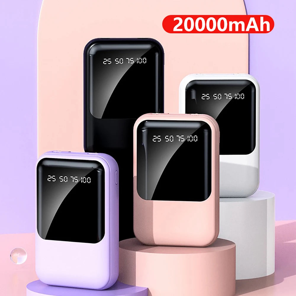 Power Bank Batería Portátil 20000mah YISEN Carga rápida Pantalla LED digital cargador portátil Con Luz LED