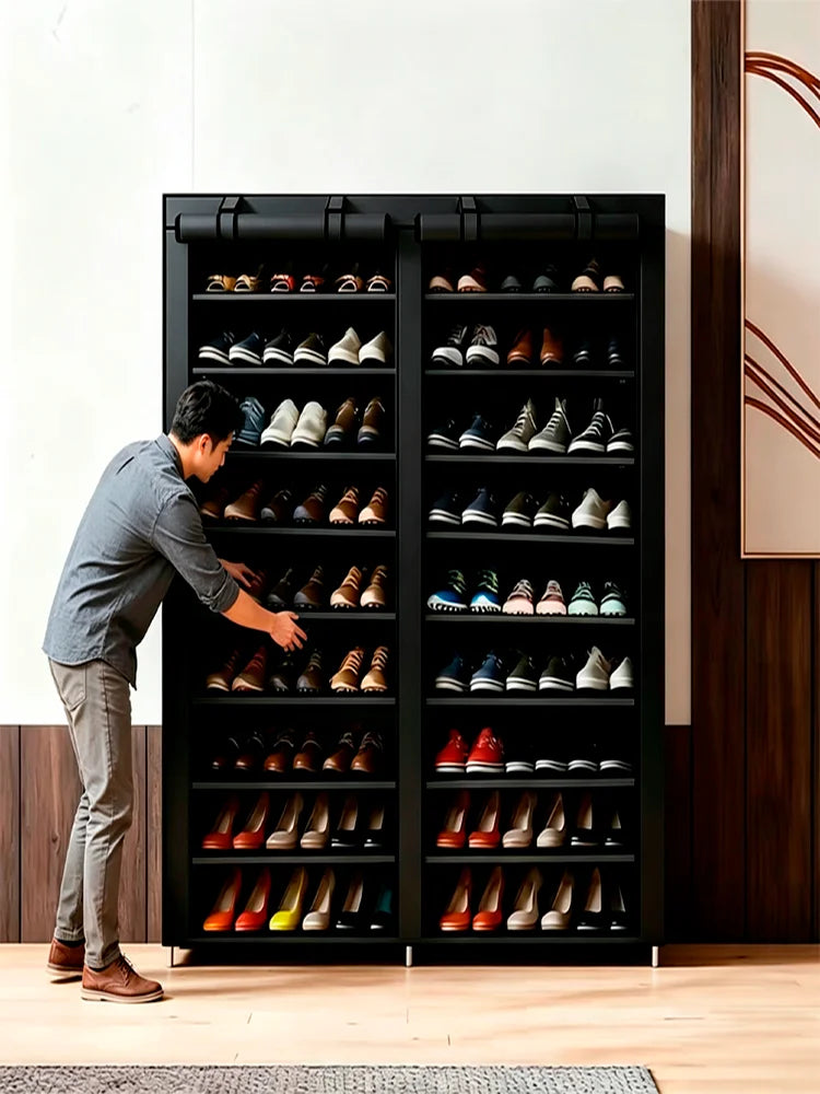 Organizador De Zapatos 9 Niveles Estante Zapatero Armable De Fácil Montaje Estructura Resistente Ahorrador De Espacio Para Closet Recámara Entrada Sala Y Hogar Multiusos Para Tenis Botas Sandalias Y Más