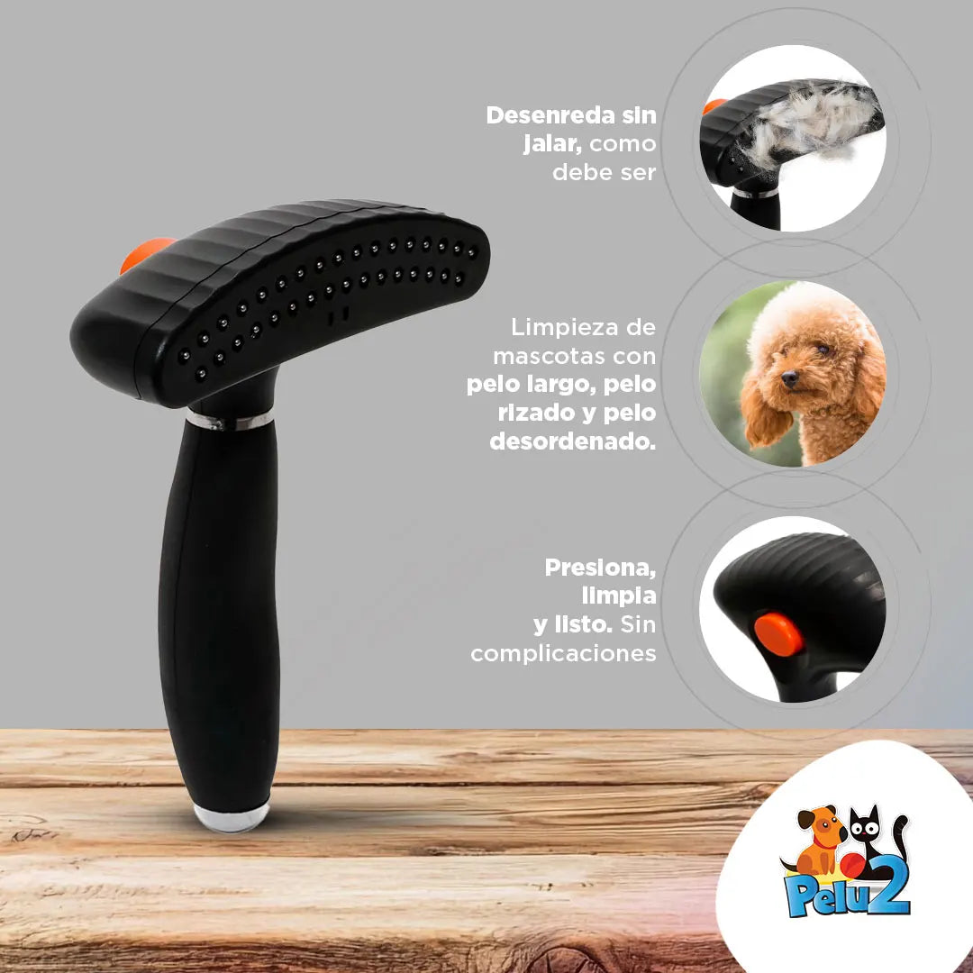 Cepillo Autolimpieza Deslanador Gran Calidad Mascotas Pelu2 para Perros