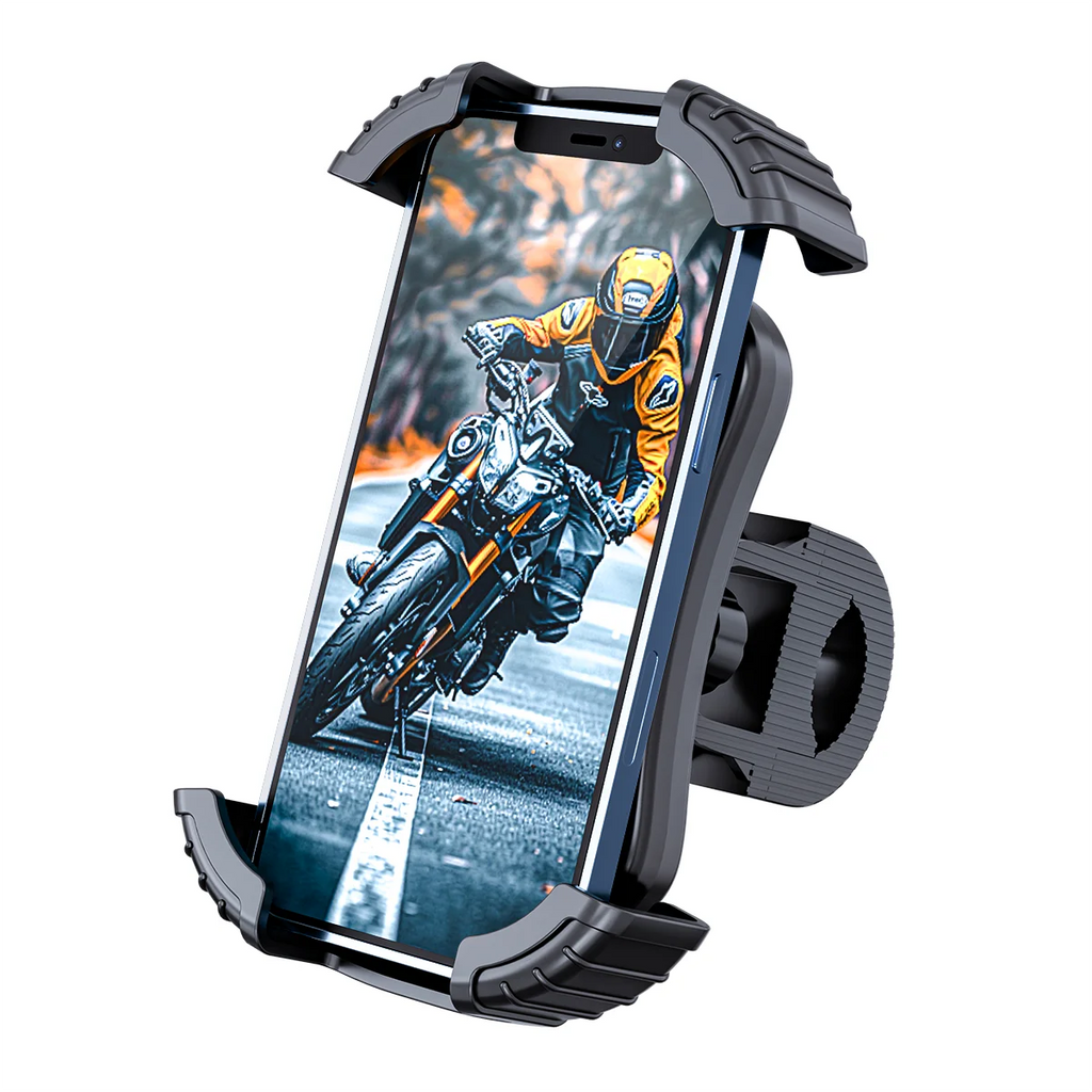 Soporte Celular Bicicleta, Soporte Movil Moto Universal 360 ° Rotación Anti Vibración Porta Telefono Motocicleta Montaña Soporte