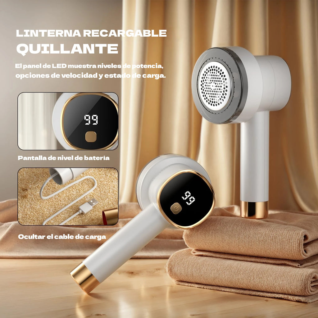 Recortador de pelusas eléctrico recargable para tejidos: portátil y fácil de limpiar, ideal para el hogar o el apartamento. Incluye indicador (regalo perfecto para Navidad).