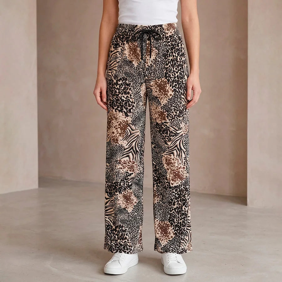 Pantalón Wide Leg Comfort con Ajuste de Agujetas