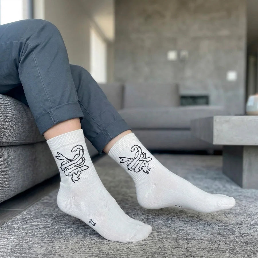 Kit de 5 Pares de Calcetas Urbanas Premium - Diseño Gráfico Streetwear - Unitalla