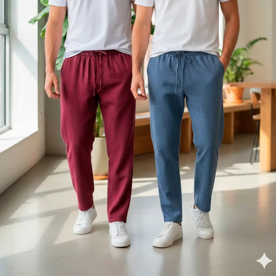 Kit 2 Pantalones Casuales para Hombre | Estilo Relax y Confort | Colores al Azar