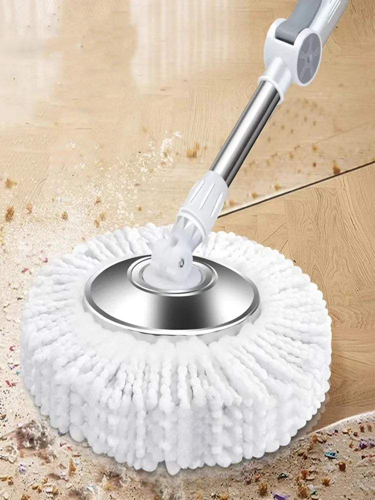 Trapeador mágico 360° spin mop: Limpieza profunda sin esfuerzo.