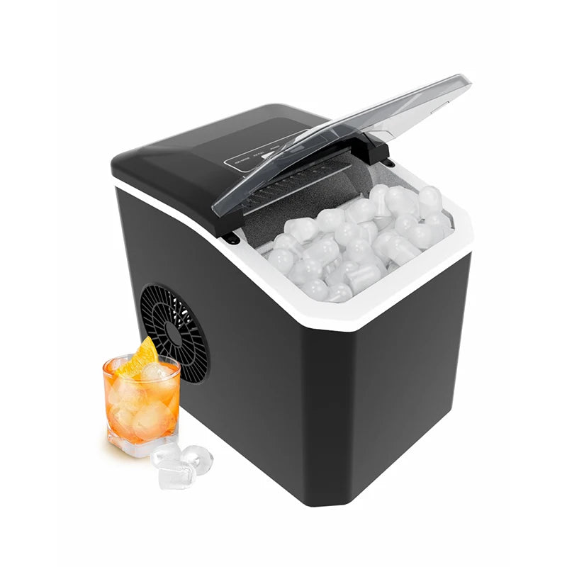 Máquina de hielo automática hogar, 6min/9pz, mudo, multifuncional, acero inoxidable