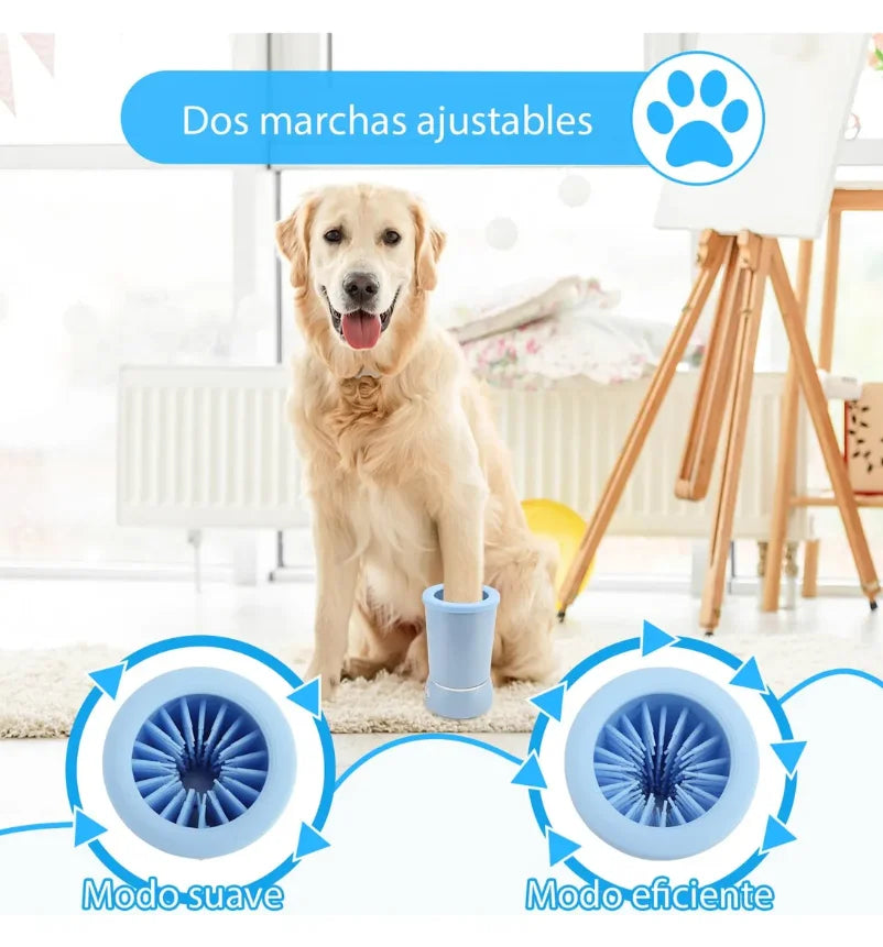 Lavador de Pies para Mascotas, Ideal para Perros y Gatos Domésticos, Vaso Portátil con Cerdas de Silicona Suave para Eliminar Suciedad y Mantener Patas Limpias en Casa o Después de Paseos