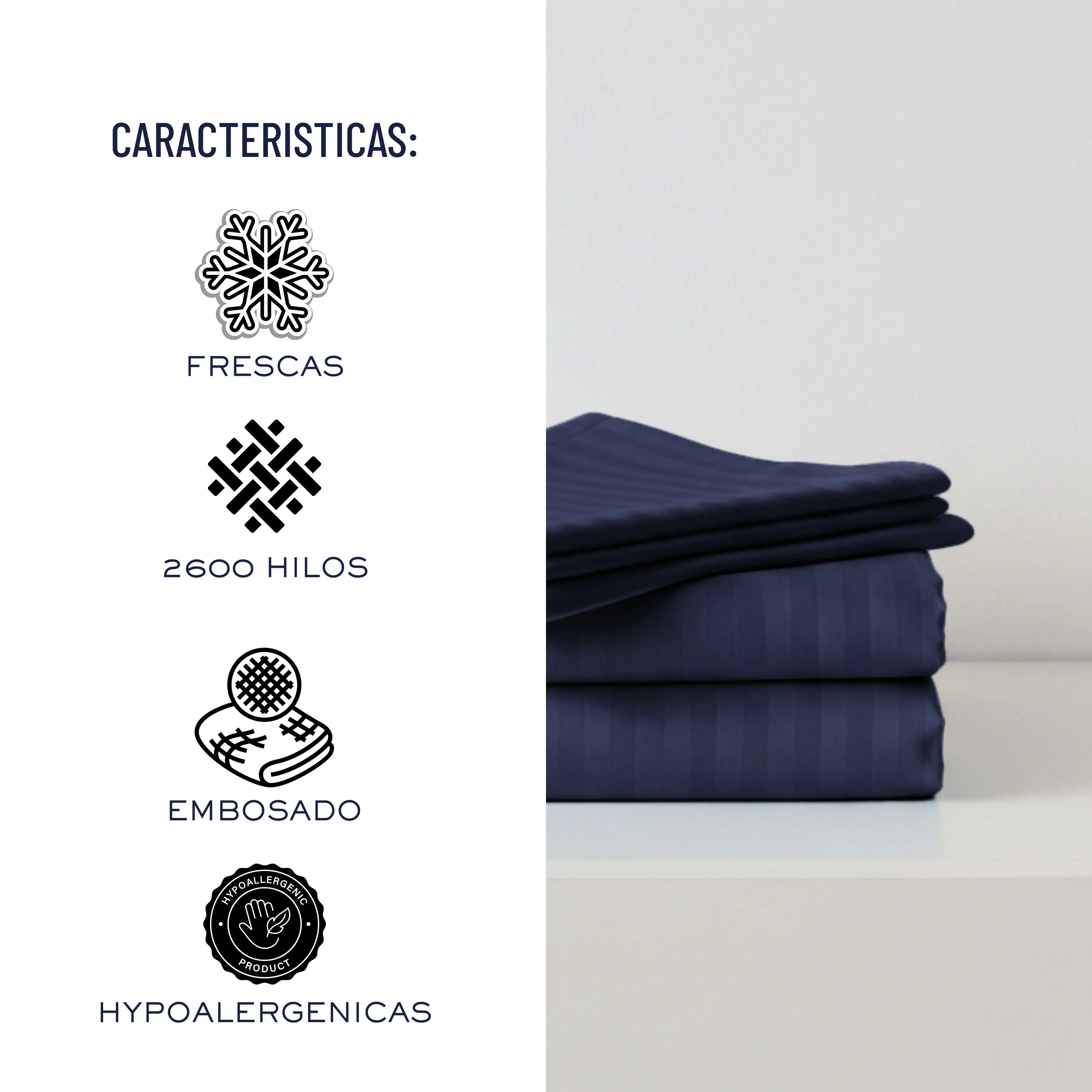 Juego de Sabanas para Cama, Sabana Bajera, Sabana Plana y Funda de Almohada, Cajon Amplio, 2800 Hilos, Premium Egipcian, Sábana Embosada,Tamaño Individual, Matrimonial, Queen y King Size