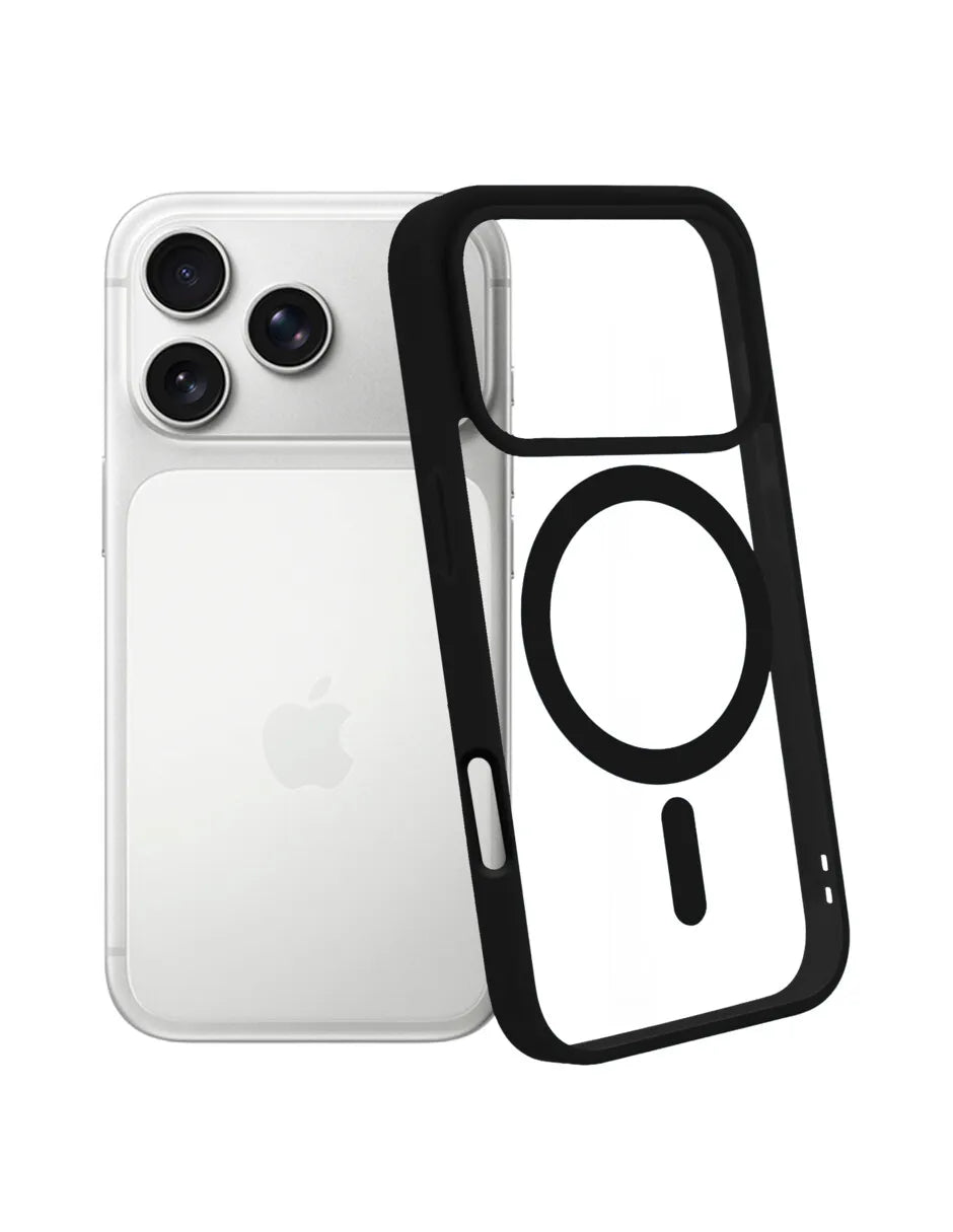 Funda Transparente Color Compatible iPhone Magsafe Pro TPU Protección Clear Magnética Silicon