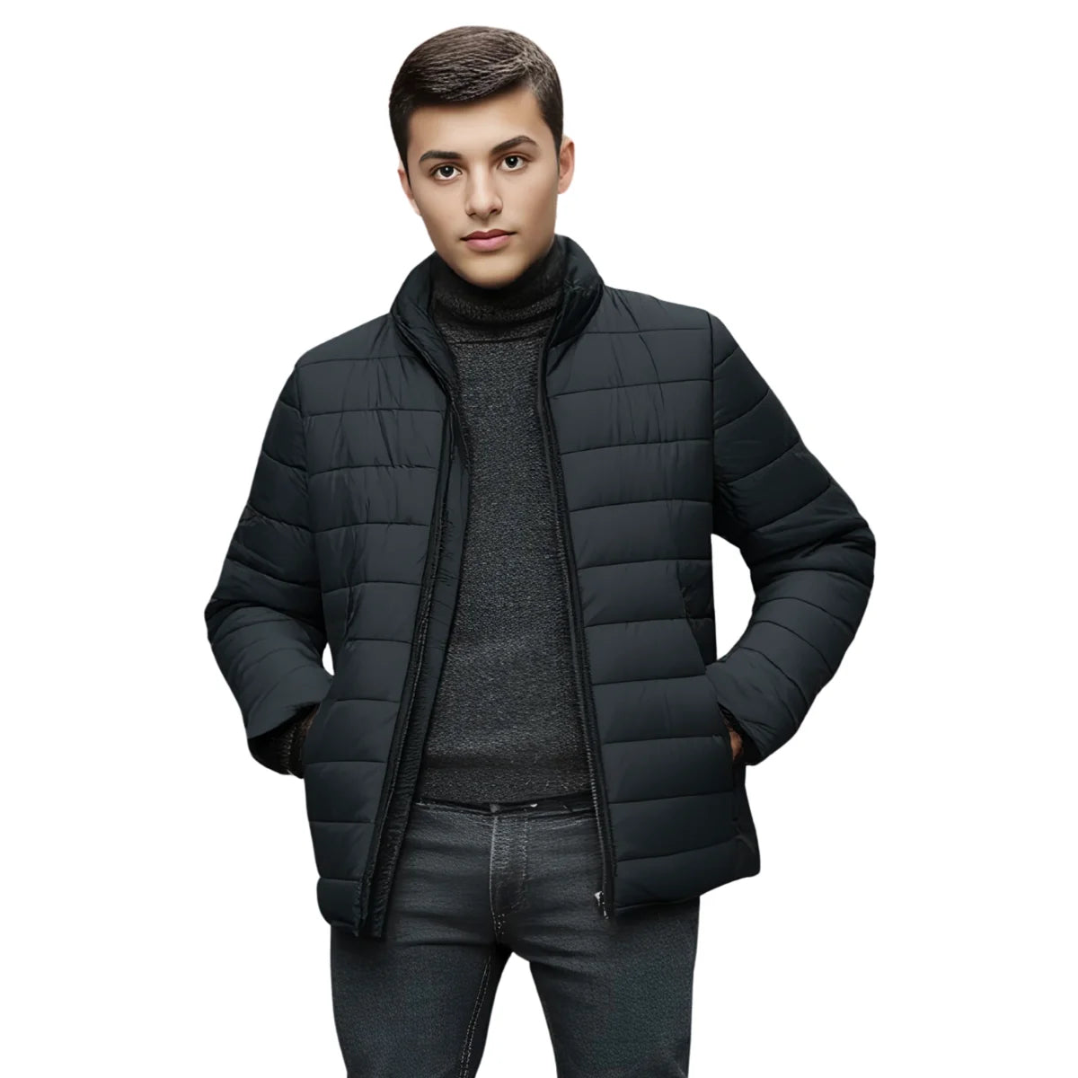 Chamarra Acolchada para Caballero, Temporada de lluvia o viento, Moda Casual y con Estilo para Caballero, Térmica y muy Cómoda