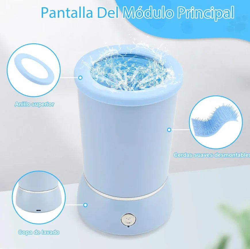 Lavador de Pies para Mascotas, Ideal para Perros y Gatos Domésticos, Vaso Portátil con Cerdas de Silicona Suave para Eliminar Suciedad y Mantener Patas Limpias en Casa o Después de Paseos