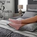 Kit 5 Pares de Calcetas Tobilleras para Dama - Colores Pastel Surtidos - Algodón Suave