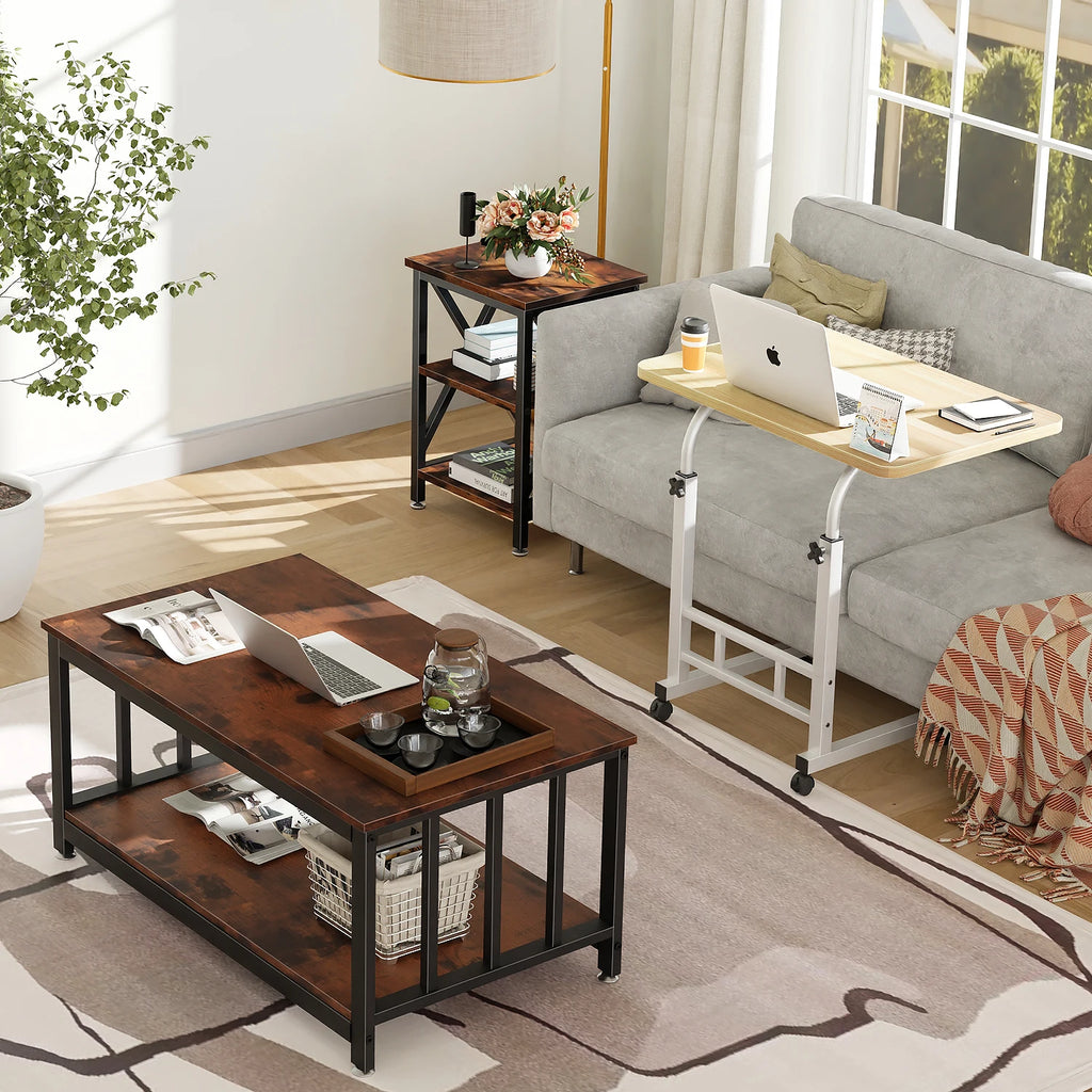 Mesas Laterales Con Ruedas Soportes Para Laptops Con Ruedas Y De Altura Ajustable,60x40x90cm Mesas De Reunión,mesas Laterales,ajustable Escritorio Mesas Para Jardin Altura Ajustable Mesa Laterales Escritorio