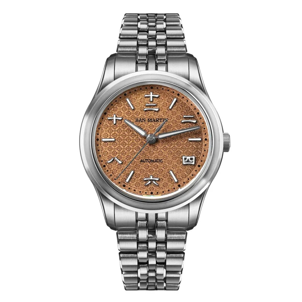 San Martin nuevo reloj Gada de 39mm estilo chino diseño Original Sunburst JianZhan Miyota 90S5 vestido de hombre mecánico automático SN0144