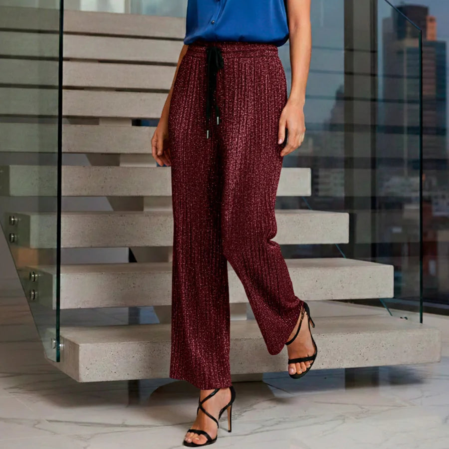 Pantalón Wide Leg con Brillo: Deslumbrante en cada paso