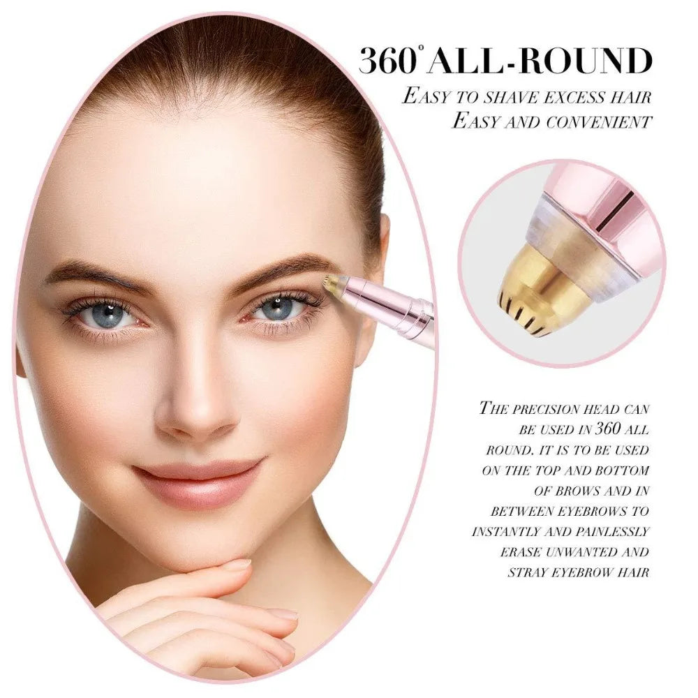 Electric Facial Razor with Stainless Steel for Face Hair Removal Skin Care Eyebrow Trimming-USB Charging
