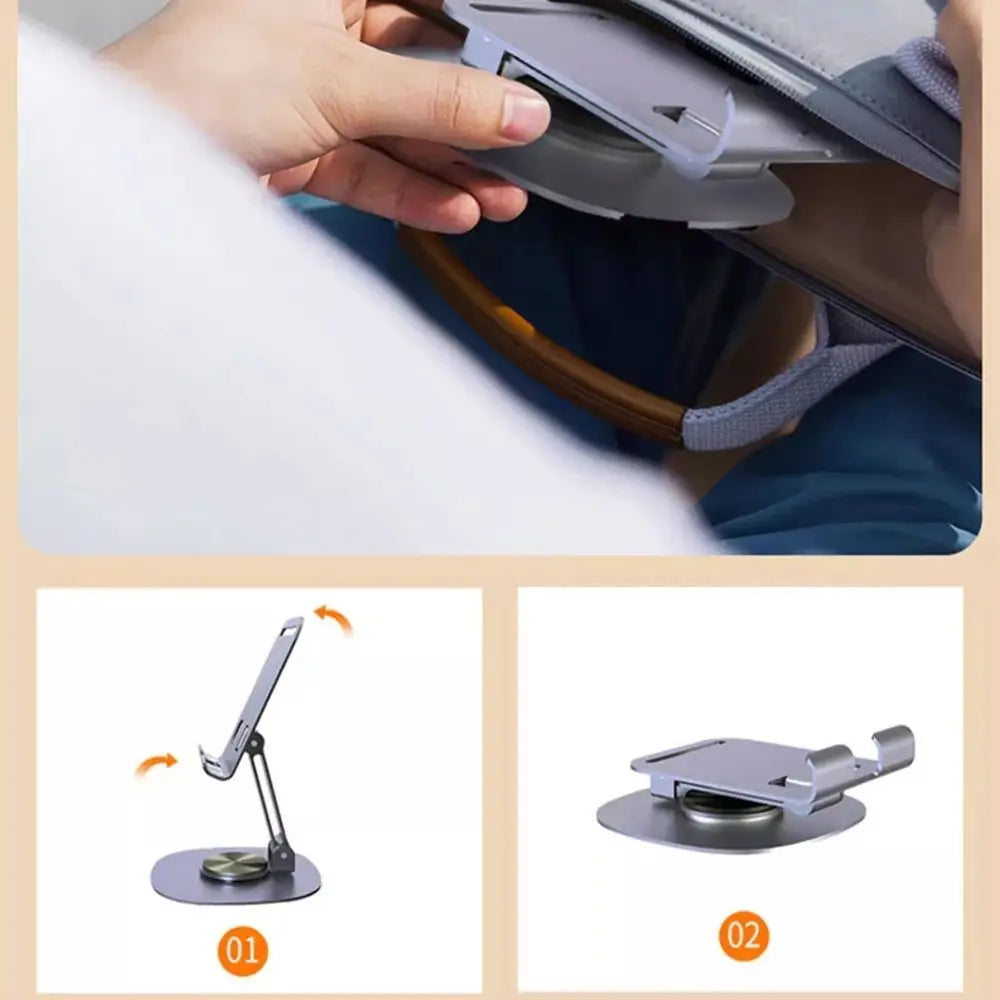 Soporte de teléfono móvil de escritorio metálico giratorio de 360° soporte de teléfono móvil de escritorio ajustable