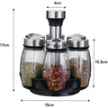 Estantería giratoria de vidrio para almacenamiento en cocina, a granel: estantería giratoria para condimentos que ahorra espacio
