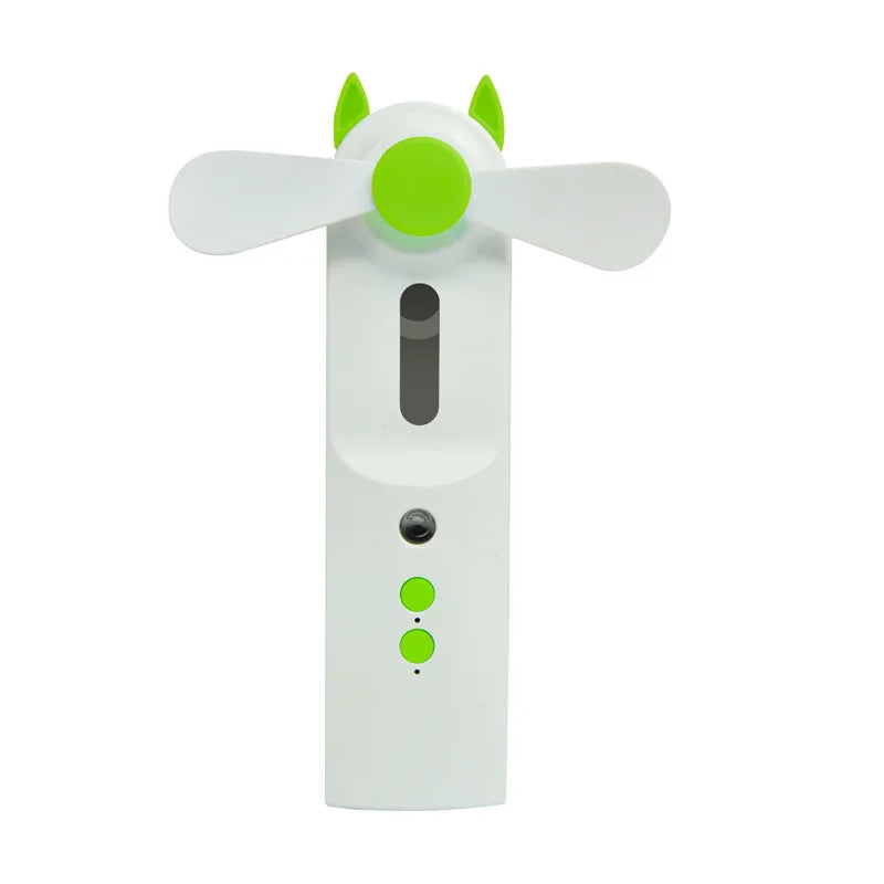 Ventilador de nebulización portátil de mano, miniventilador recargable con PULVERIZADOR DE AGUA para hidratación facial, 30ml