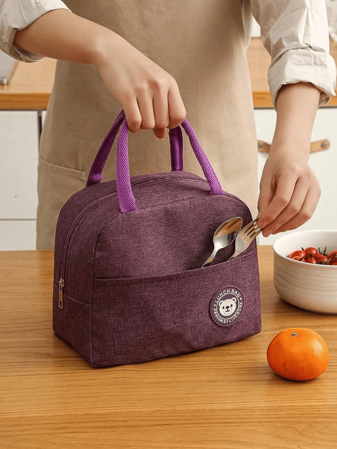 12 pz Lonchera Térmica Bolsa De Almuerzo COLORES AL AZAR