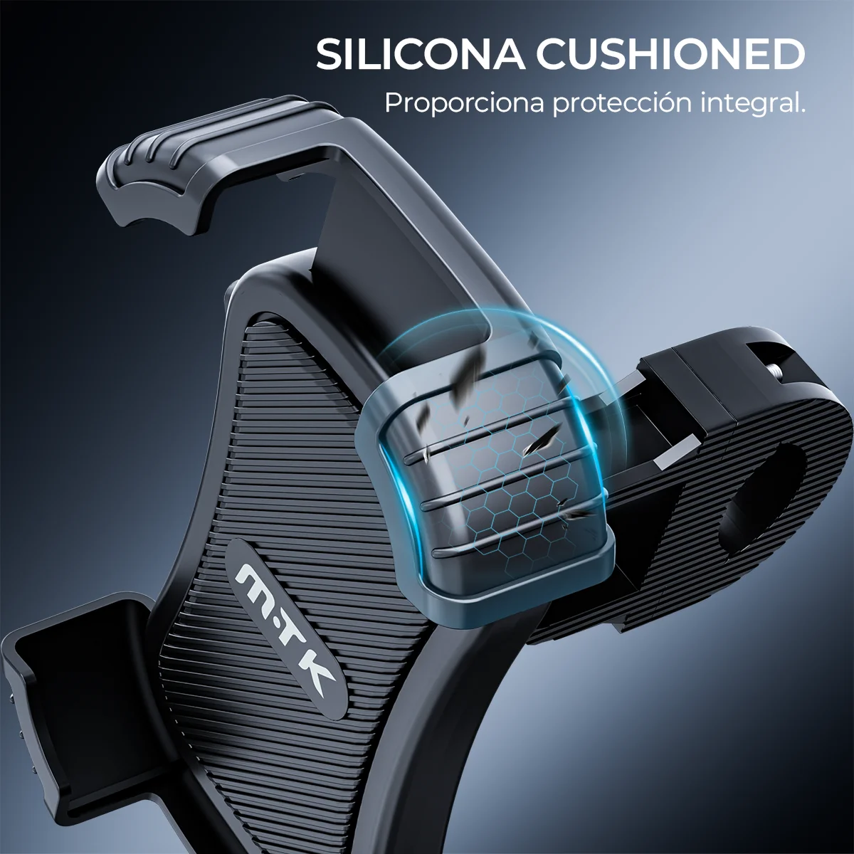 Soporte Celular Bicicleta, Soporte Movil Moto Universal 360 ° Rotación Anti Vibración Porta Telefono Motocicleta Montaña Soporte