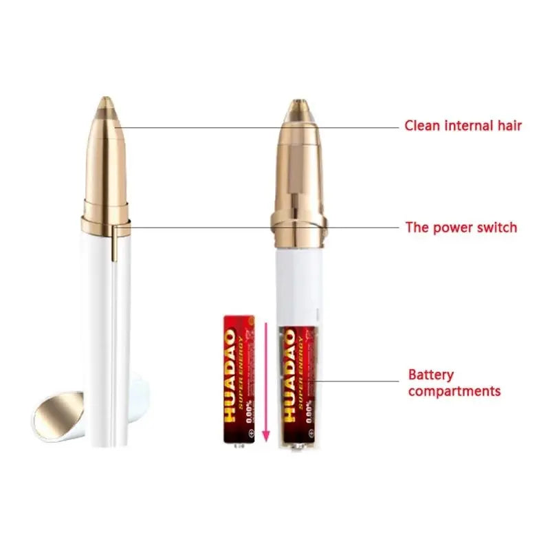Electric Facial Razor with Stainless Steel for Face Hair Removal Skin Care Eyebrow Trimming-USB Charging
