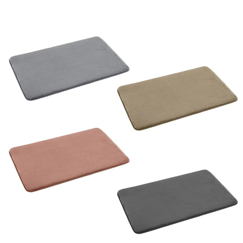 Bluelander Tapete de Baño Antiderrapante Memory Foam, Espuma Viscoelástica Gruesa, Alfombrilla de Baño Antideslizante de Terciopelo, Super Absorbente y Suave para Todo Hogar (1 Pieza)