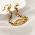 Zciti Pulsera con nombre personalizado 3d, joyería de acero inoxidable chapada en oro de 18 quilates, regalo de vacaciones para sus seres queridos