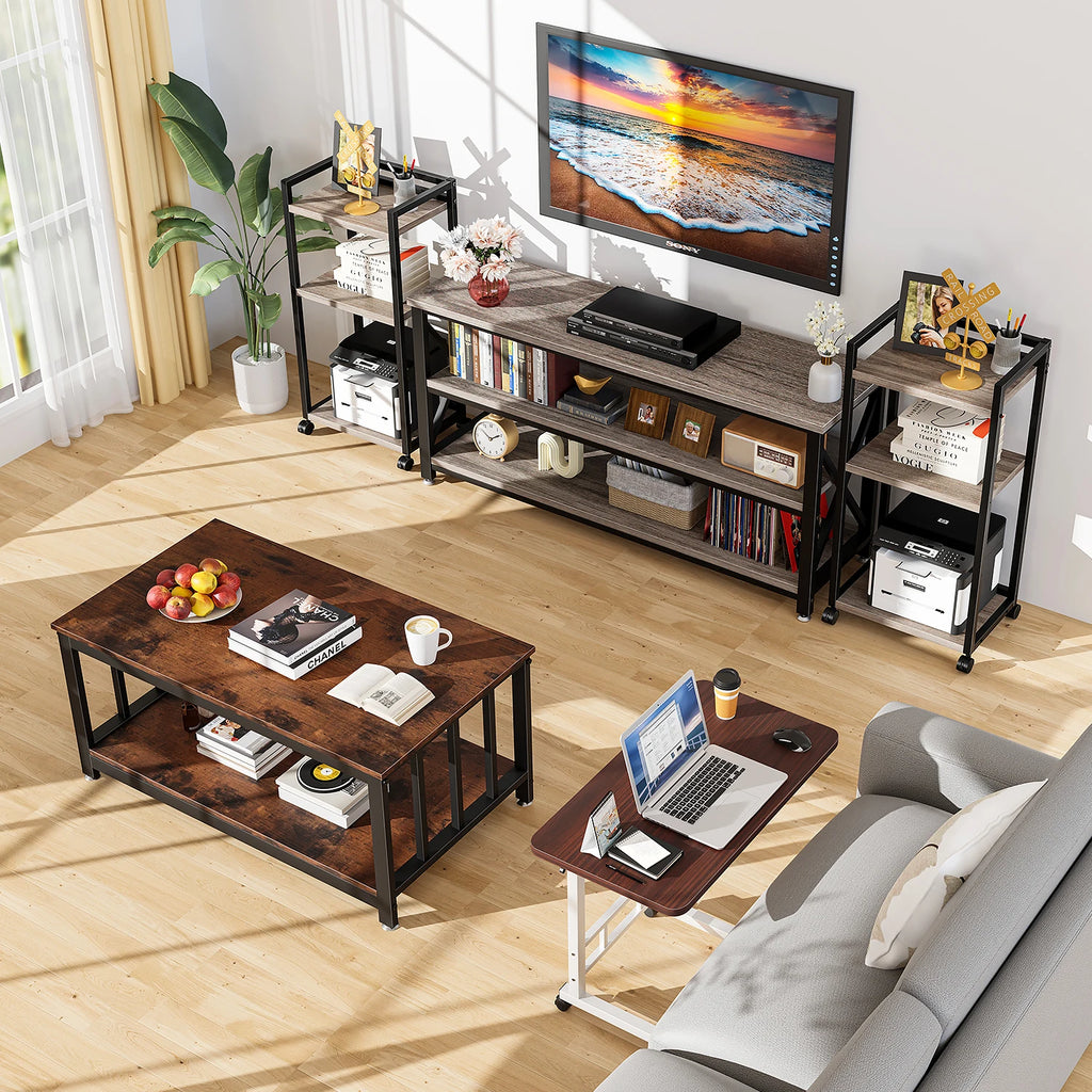 Mesas Laterales Con Ruedas Soportes Para Laptops Con Ruedas Y De Altura Ajustable,60x40x90cm Mesas De Reunión,mesas Laterales,ajustable Escritorio Mesas Para Jardin Altura Ajustable Mesa Laterales Escritorio
