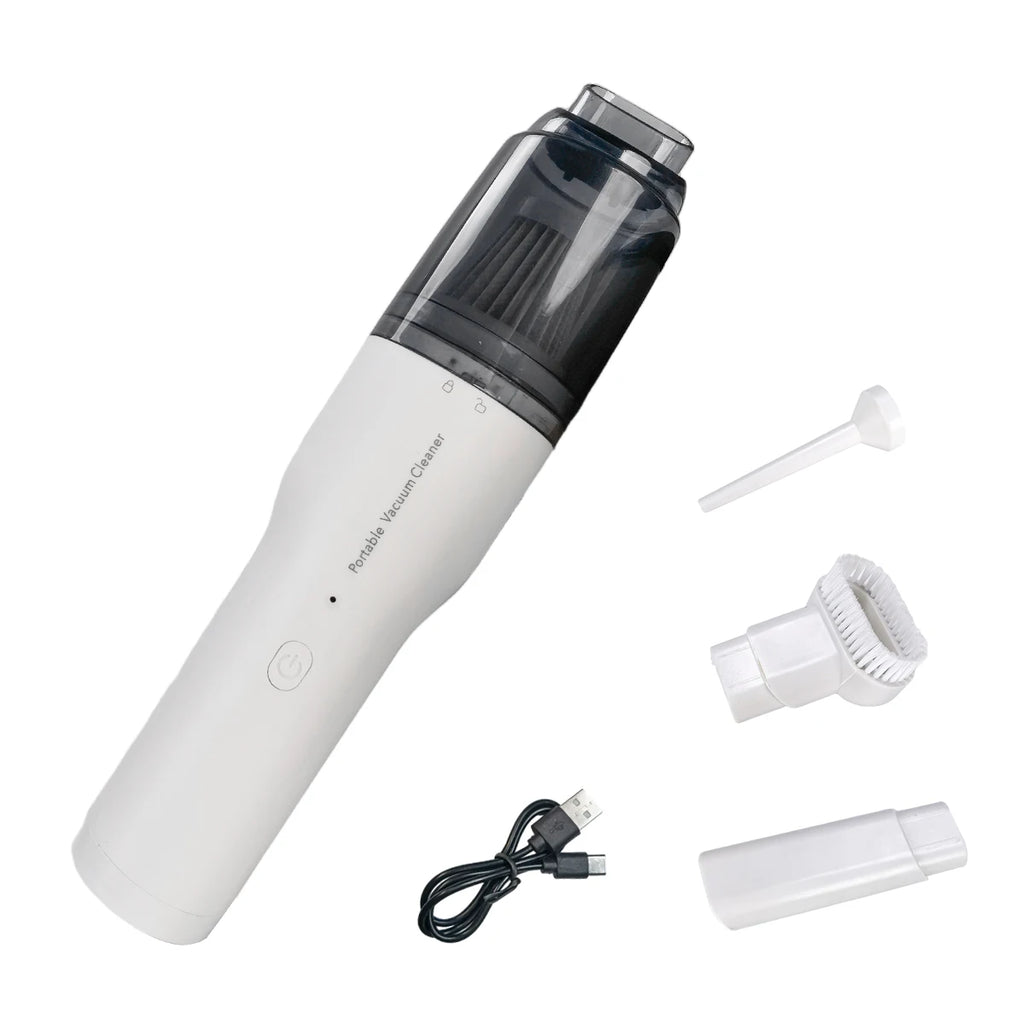 Aspiradora de Mano Inalámbrica Potente 6000Pa, Mini Aspiradora Portátil Recargable USB para Coche y Hogar, Aspirador Automático Ligero de Alta Potencia para Polvo y Escombros.