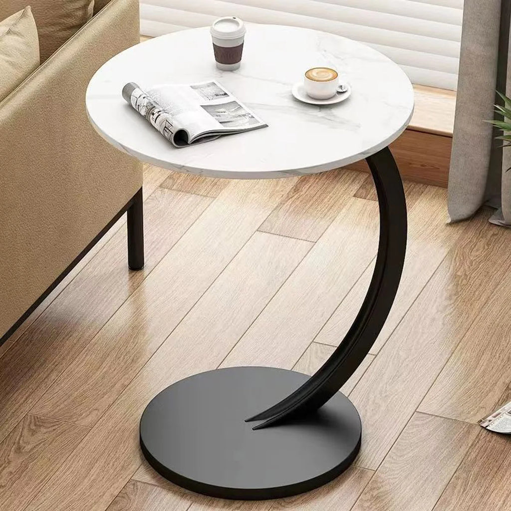 Popular mesa auxiliar/minimesa de café con estilo minimalista, con estantería de almacenamiento, mesa auxiliar de sofá móvil, diseño moderno y simple para dormitorio, hotel, balcón