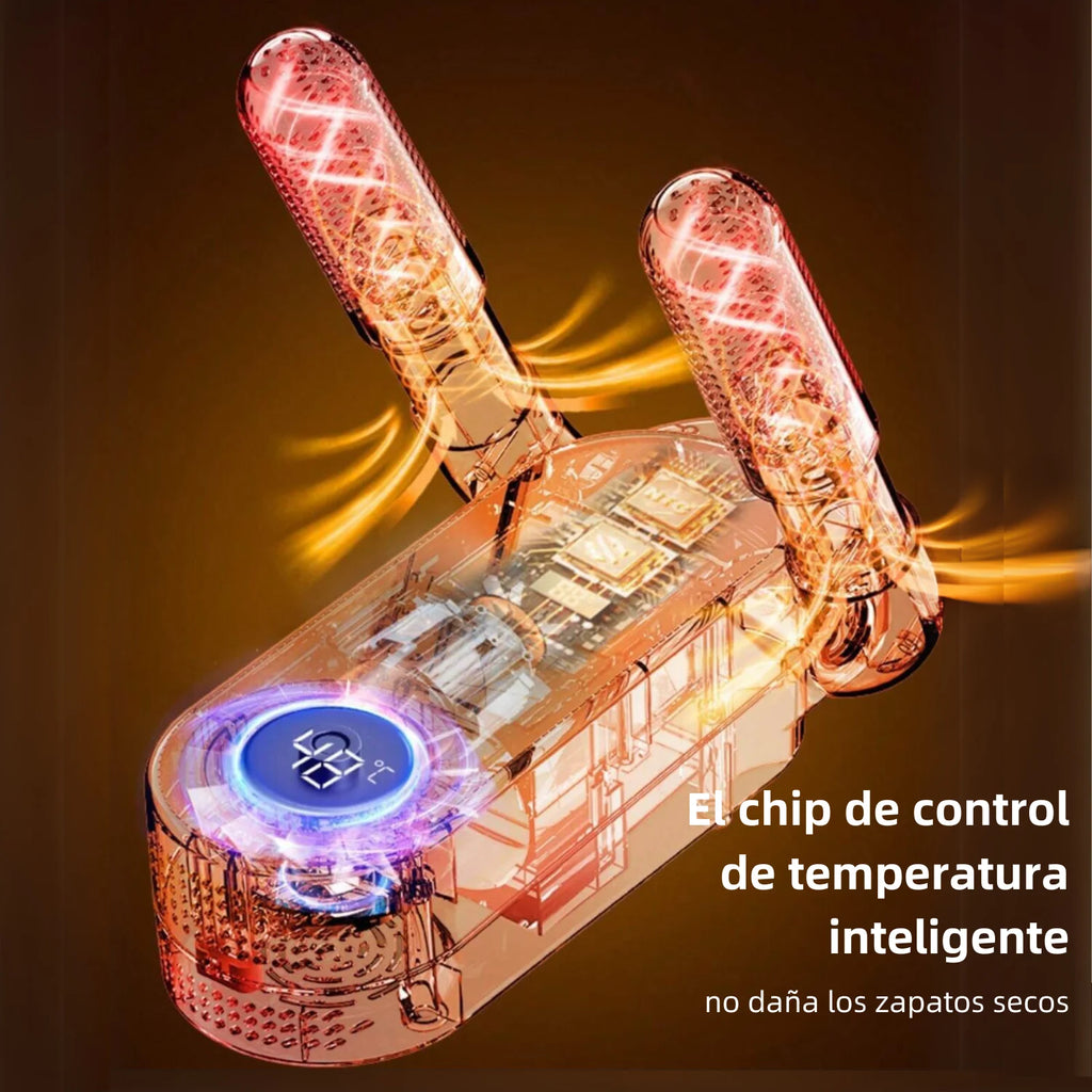Secador de botas para botas de trabajo, secador de zapatos con soplador de calor, secador de guantes y calentador de botas, Rejilla de secado ajustable a 180°, Puertos de secado flexibles, Temporizador inteligente