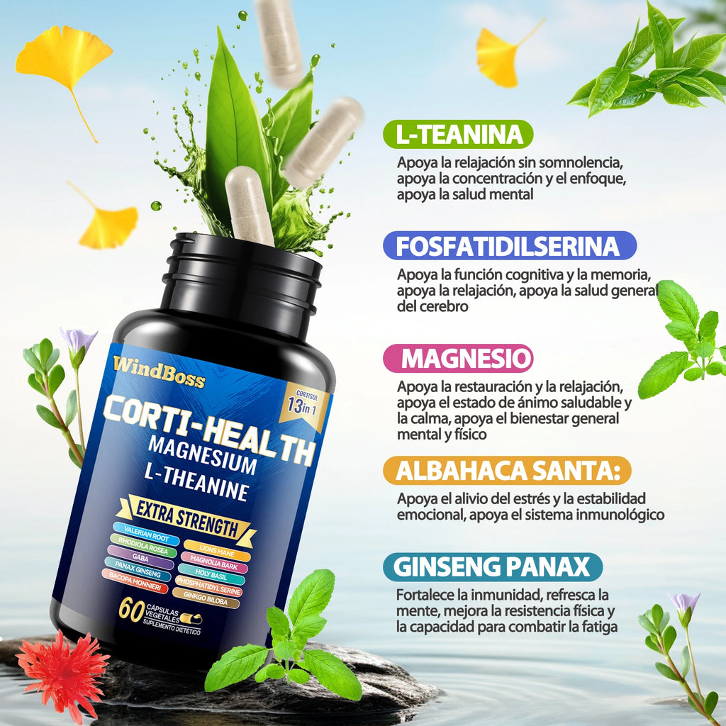 【Complete Balance】 Windboss Cortisol and Inositol Combo, All-Day Energy Support, 90+60 Capsules
